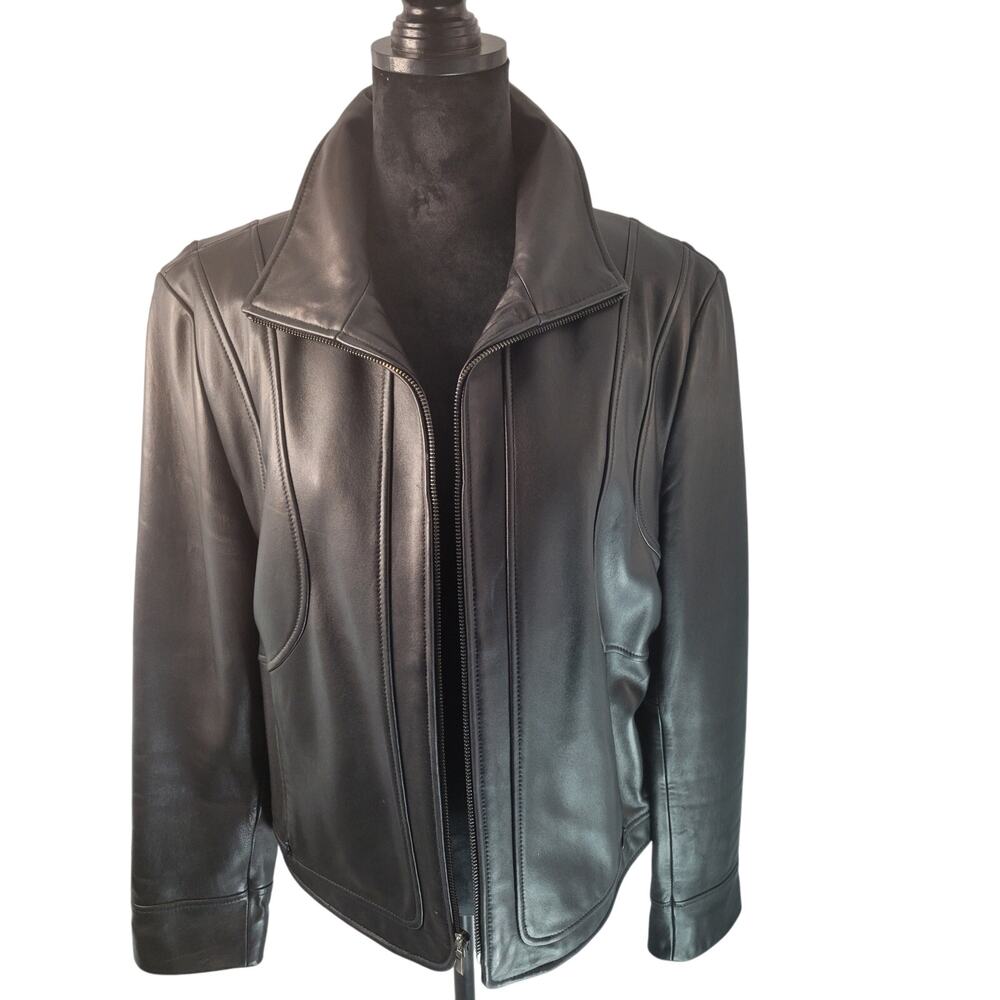 Nine West | The Power Presence Jacket – Black Genuine Leather - Size XL